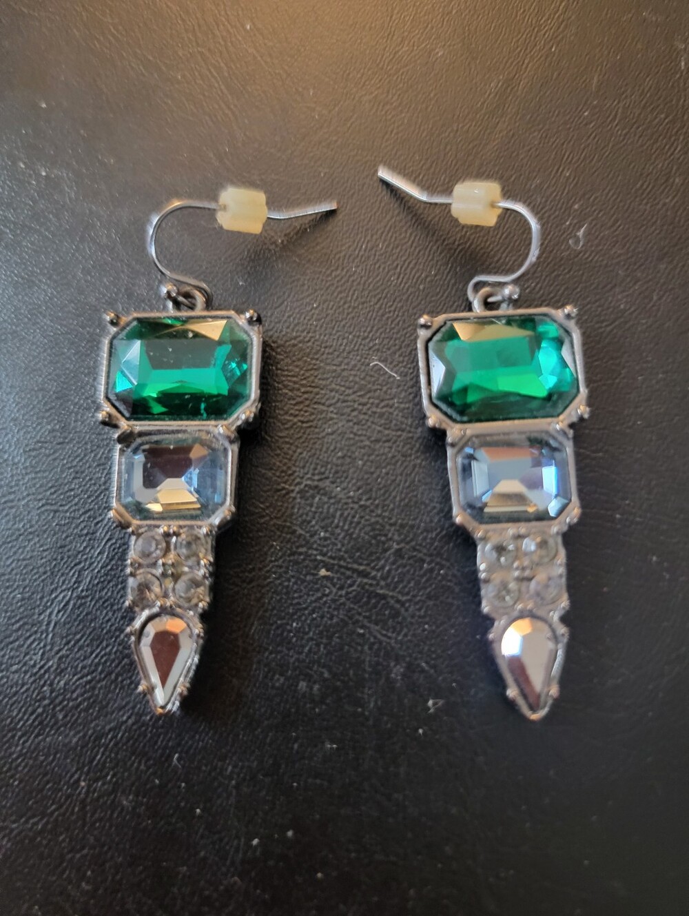 Express Green Crystal Drop Earrings - Women Jewelry